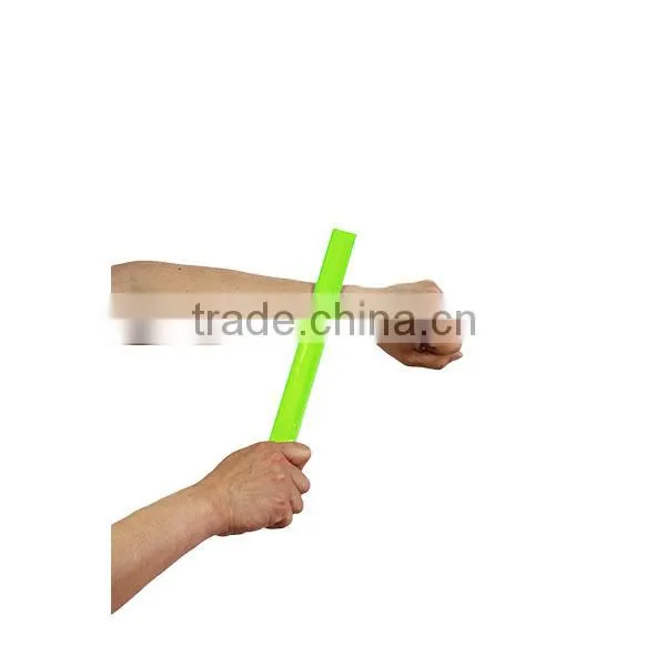 CE EN13356 Full color print Reflective slap band ,reflex wrist band