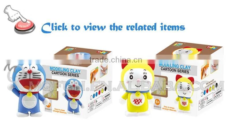 Mini Qute Bonnie 2 styles kawaii boy Anime Doraemon Dorami DIY cartoon model building block plasticine clay educational toy