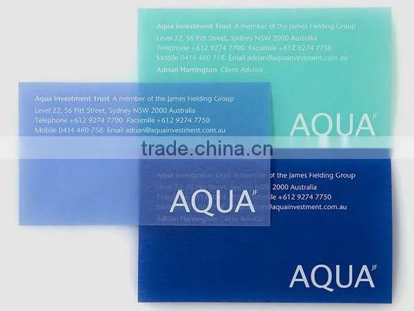 transparent business card