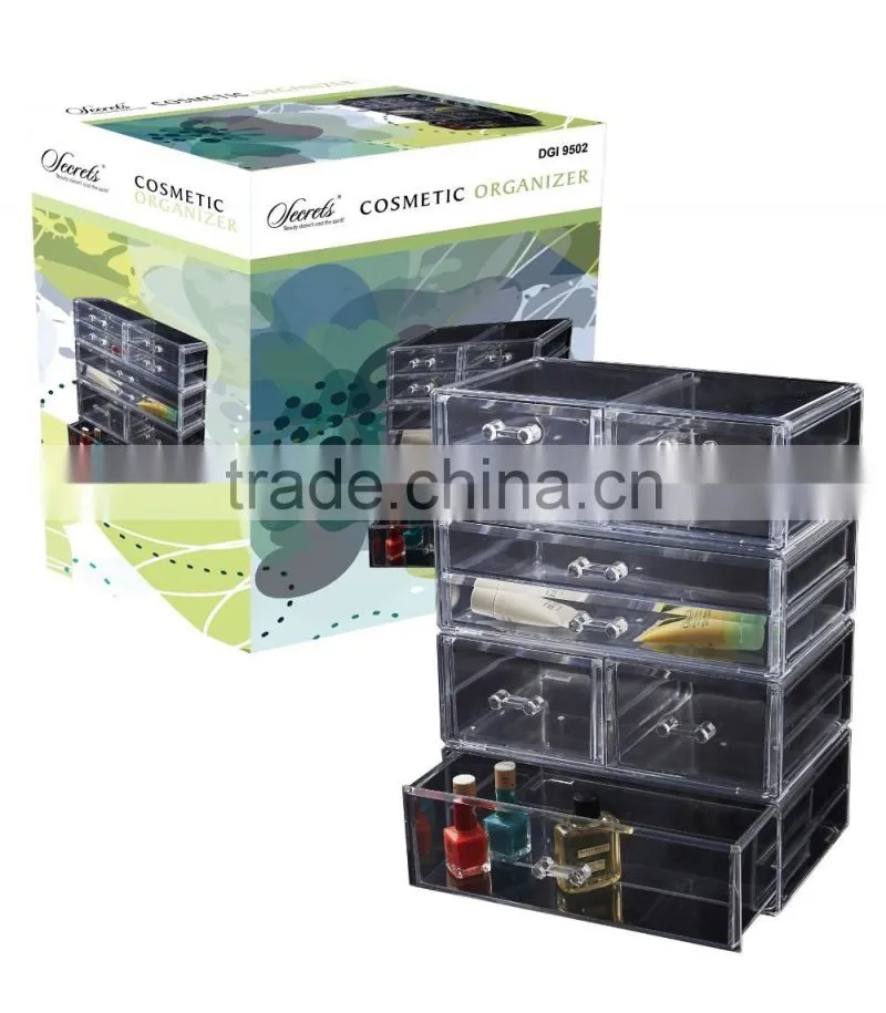 TV Useful convenience acrylic makeup organizer drawers for storage