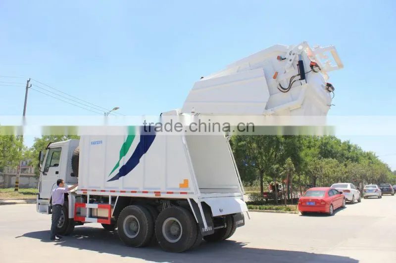 2015 new product HOWOJHL5250ZYS 16CBM 380hp Compressed Garbage truck price for sale made in china hot sale