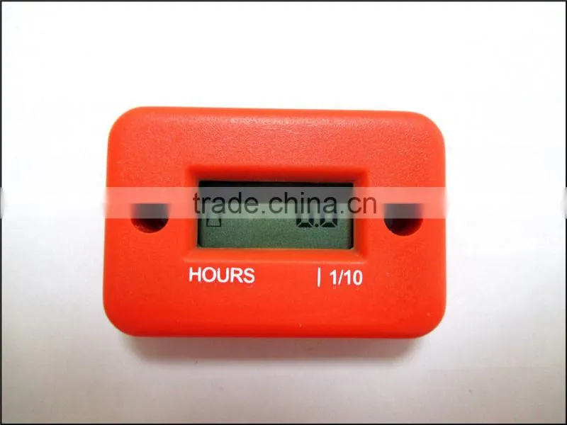 LCD Waterproof Racing Inductive Motocross Hour Meter Orange