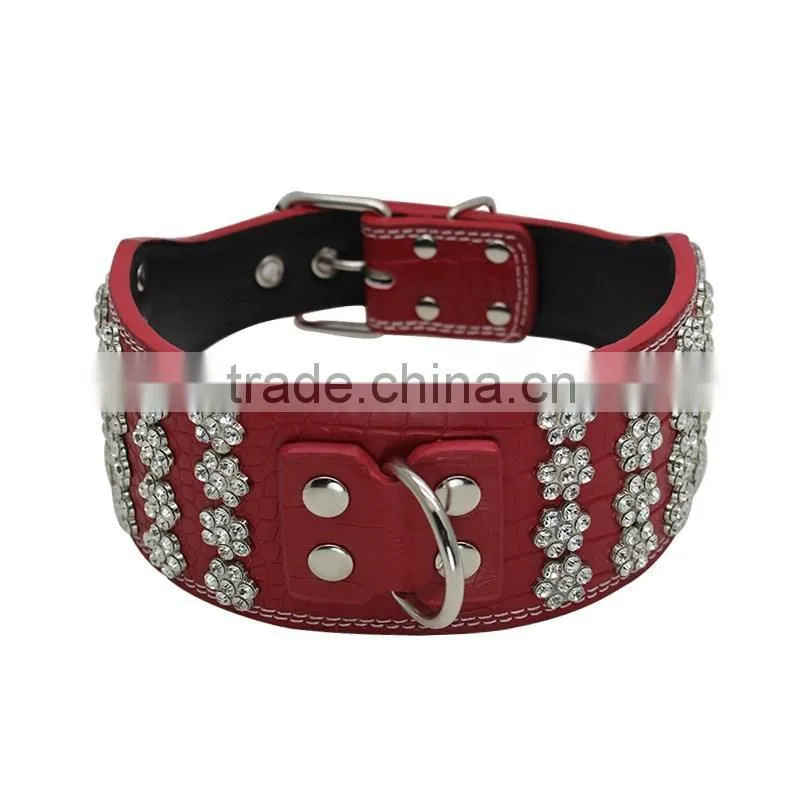 Wholesale 7.5cm four rows of iron openwork pet dog collars
