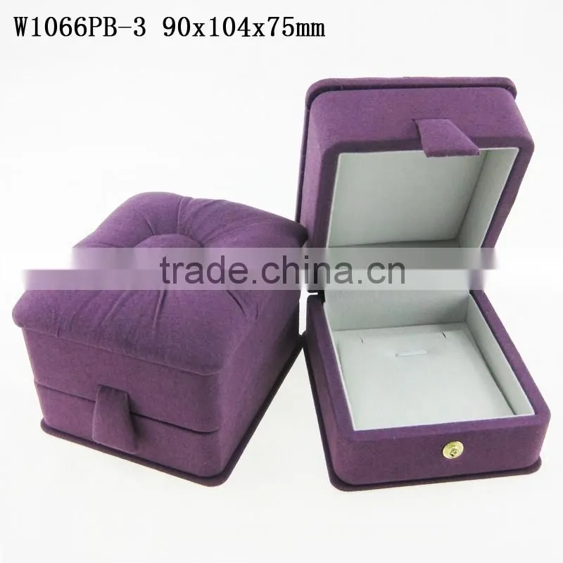 W1066LS Classic Suede Luxury Gift Wood Jewelry Box for Bracelet Chain