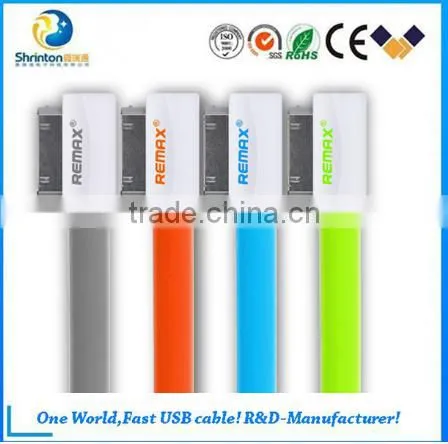 Reasonable price assorted colors Remax USB data cable for Apple iphone4 otg cable