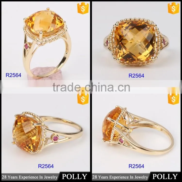 Factory wholesale 18k fancy gold gemstone engagement jewelry ring design samples