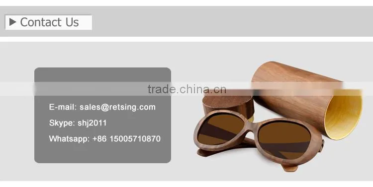 High quality bamboo wood tube case, walnut wood cylinder sunglass case, sunglasses bamboo case