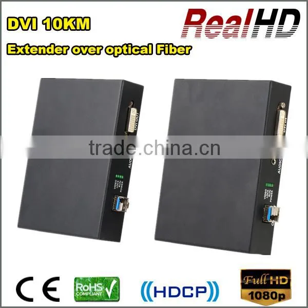 2016 Hottest Uncompressede Lossless 10KM Optical Fiber DVI Extender