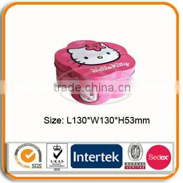 Flower shaped candy tin box wedding favor box