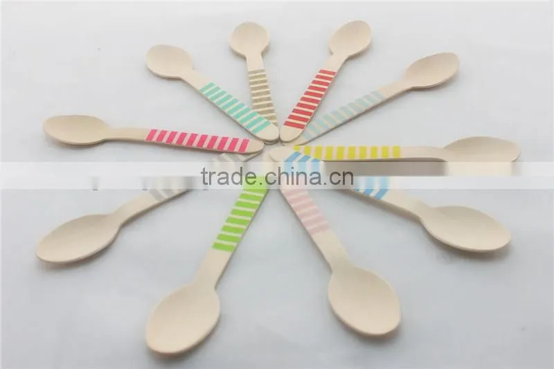 Colorful Mini Wooden Knife/Spoon/Fork Flatware For Party