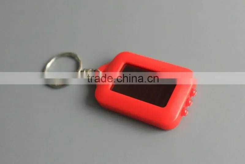Mini led flashlight keychain Solar Powered Flashlight Keychain with display box