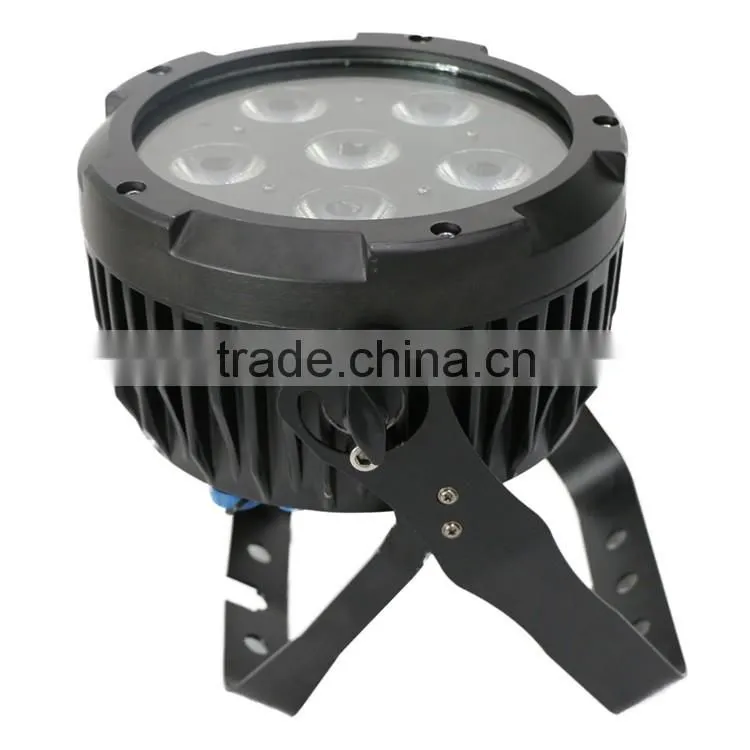 Wireless DMX 6pcs 7 in1 RGBWA UV Pink waterproof LED PAR Can