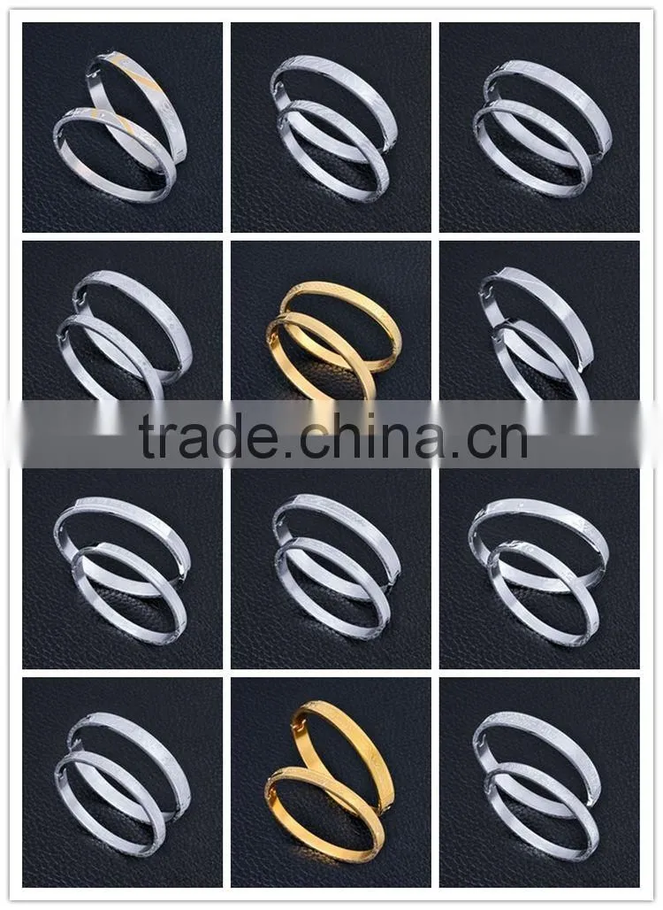 Wholesale Star Carving Pattern Stainless Steel Bracelet Bangle Can Open SMJ0054