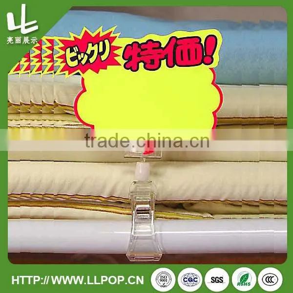 Desktop sign holder display clips