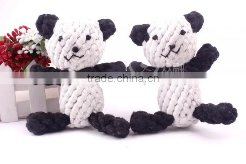 baby panda animal shape cotton rope pet toys