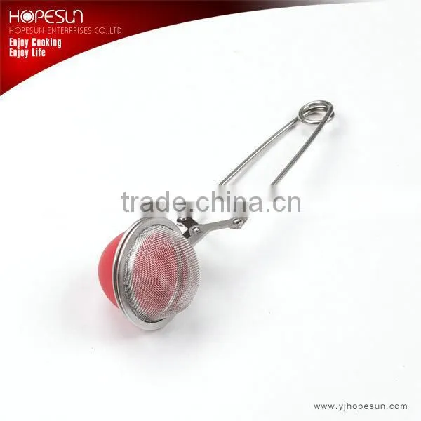 HS-TI109 stainless steel tea ball with TPR