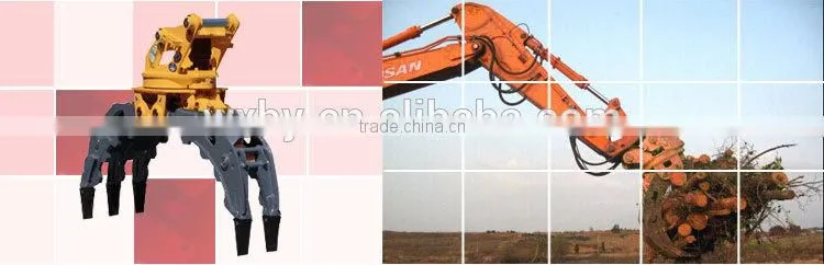 20T excavator hydraulic swing grab, excavator hydraulic stone grab