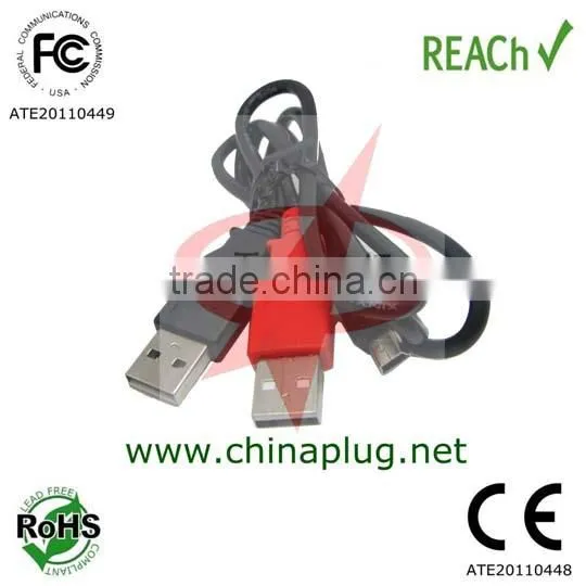 High quality mini usb double cable