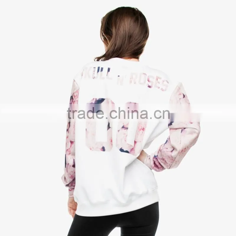 custom blank sweatshi skull roses 3d digital print fullprint crewneck sweatshirt spring autumn unisex custom oversized pullover