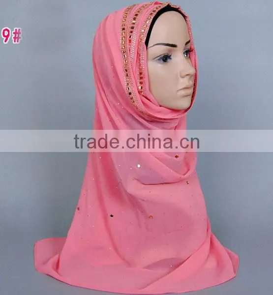 Fashion scarf scarf muslim scarf with crystal