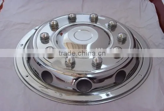 22.5 Wheel Hubcap Cover,Stainless Steel Chrome Wheel Trim for truck
