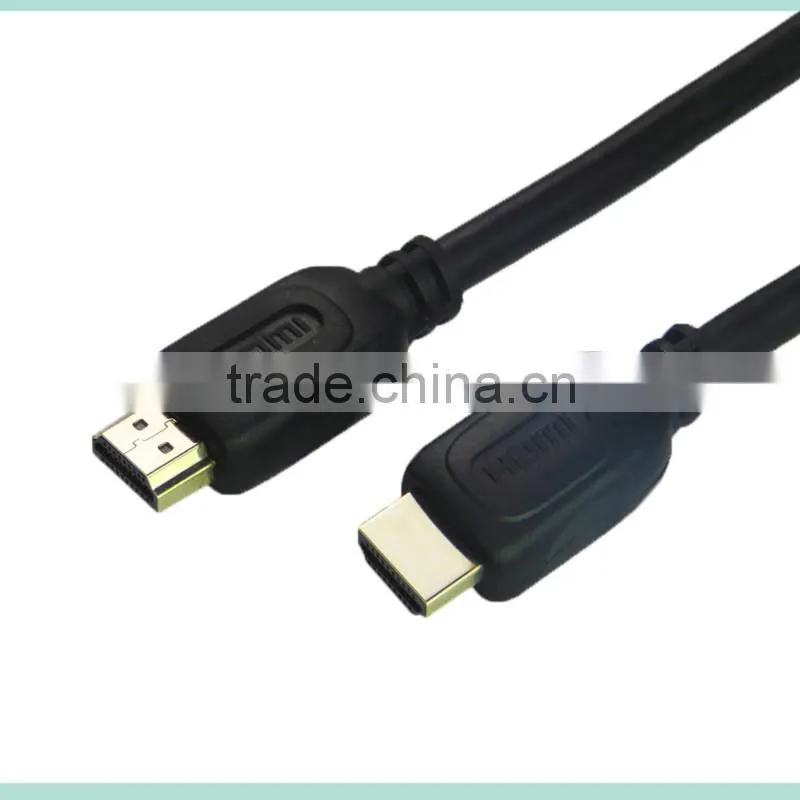 V2.0 Black HDMI Cable with Ethernet and gold connector support 3D and 4K from 0.5-40m