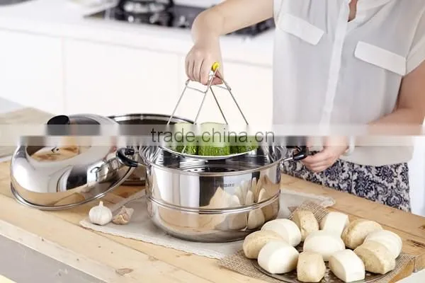 Kitchenware set 2 layers stainless steel 0.5mm food steamer
