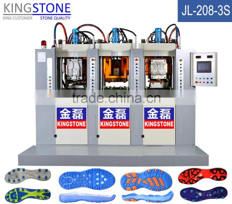 Full-Automatic Static 3 Station 2 Color TPU TR Shoe Sole Making Injection Molding Machine JL-208-3S