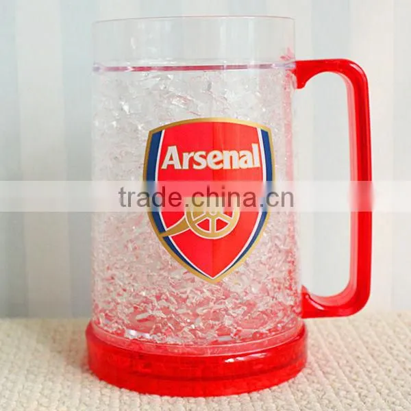 450ml/16oz BAP free plastic beer mug freezer