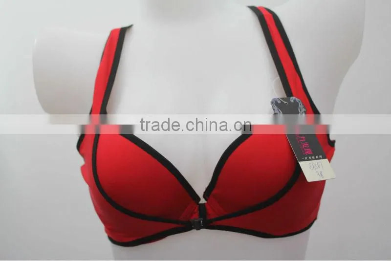 Latest Design Sexy Lady Front Closure Fashion Sports Bra