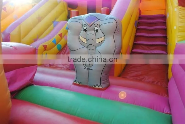 2016 super inflatable circus play beds for children,joker animal inflatable fun city bouncer