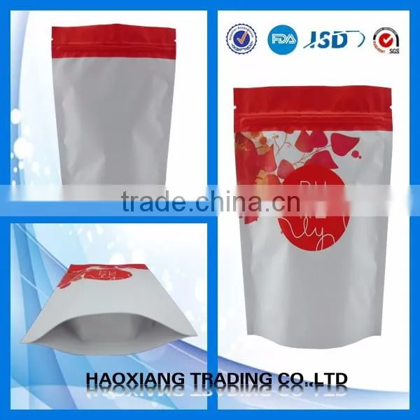 Free Sample plastic bags aluminum foil bag in laminated stand up zipper bag