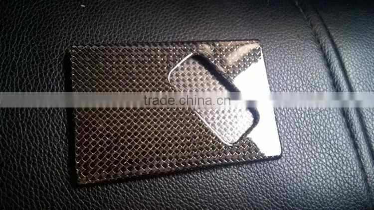 high polish Finished Carbon Fiber Money Clip, Carbon fiber wallet clip