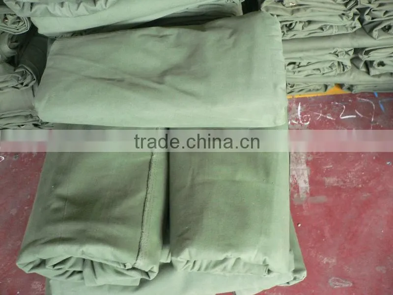 Tear Resistant Rainproof 100%Polyester Canvas Tarps,Polyester Green Canvas Tarps
