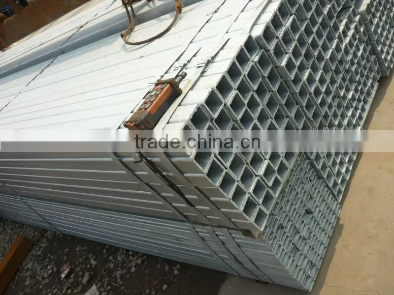 galvanized square pipe/pre-galvanized ERW square pipe/hot dipped galvanized square pipe