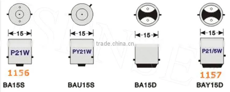 400mA LED S25 BA15S 5630 P21W S15 SMD CANBUS