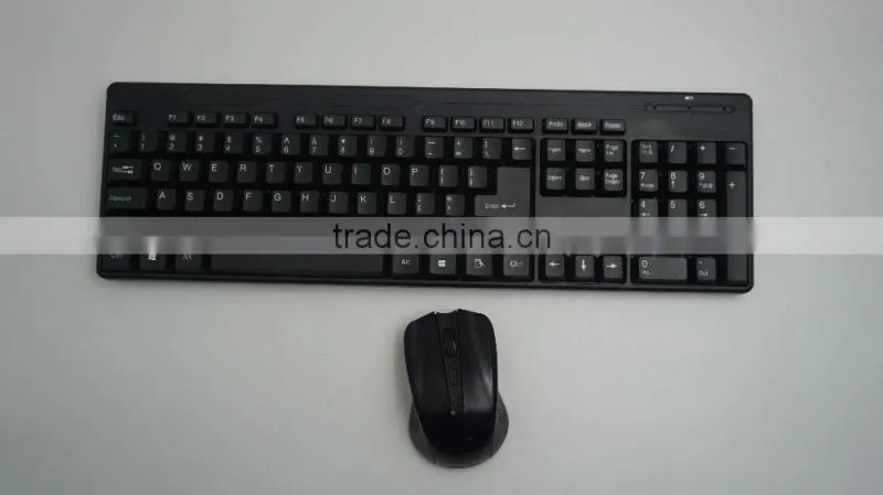 2016 black color wireless keyboard and mouse combo factory price