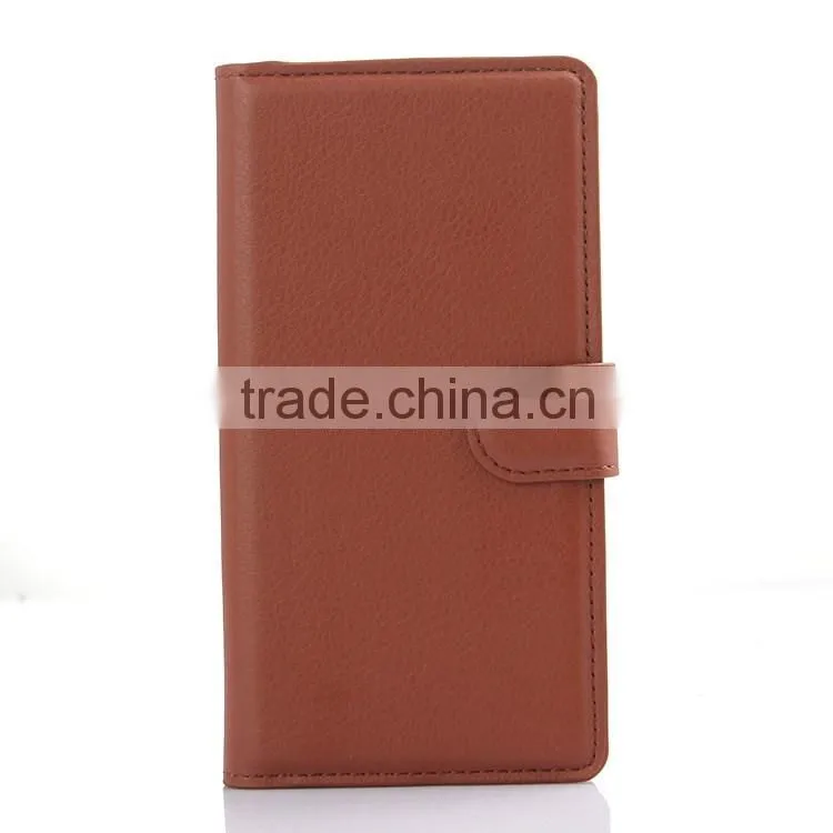 Hot Selling Two Mobile Phone Leather Flip Case For Sony M4 Leather Case