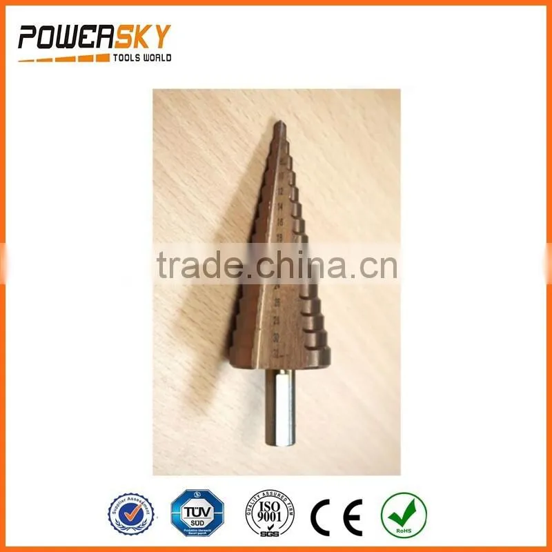 Three Sided Shank HSS Step Drill Bit
