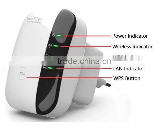 Wireless N Wifi Repeater 802.11N/B/G Network Router Range 300Mbps signal Antennas booster wifi repeater 220v