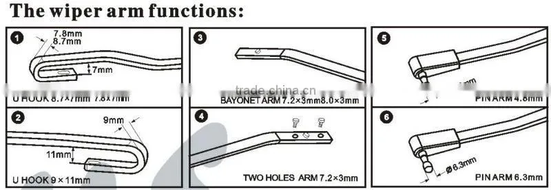 T650 Car Accessories Stainless Steel Windshield Wiper Blade