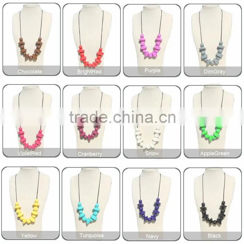 China popular designs bpa free food grade custom silicone safe teether jewelry