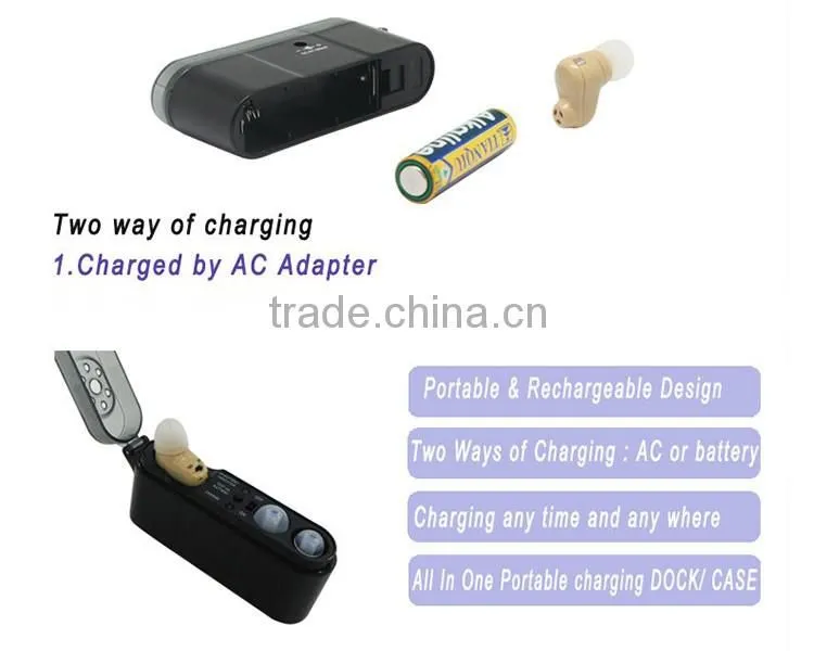 2016 Hot Sale Mini Hearing Amplifier ITE Rechargeable China Hearing Aids