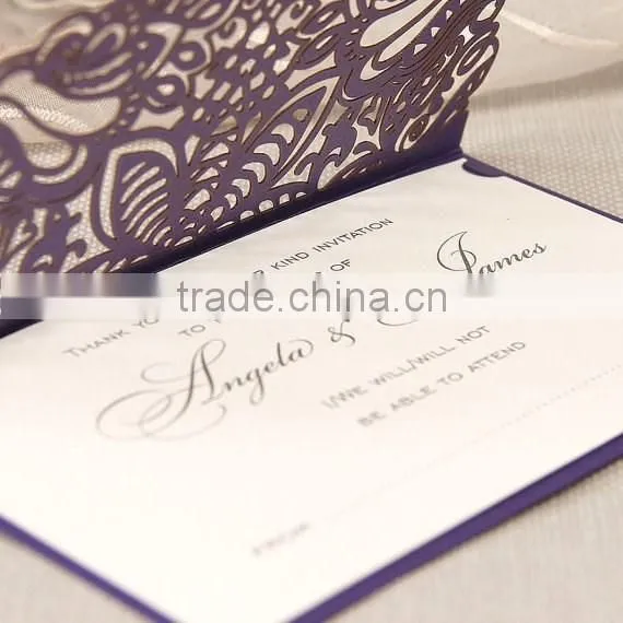 Intricate Filigree Lace Laser Cut Gatefold Save the Date, Thank You, Reply Card Handmade Personalized With Envelope Many Colours