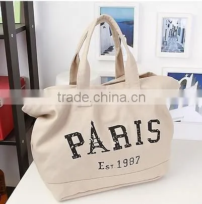 Customized design Canvas Beach Tote Bag With Outside Pockets,beach bag with compartment,stripe canvas beach tote bag