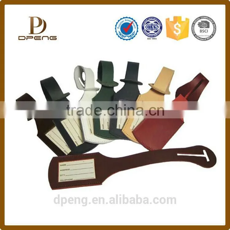 oem China factory faux leather luggage tags
