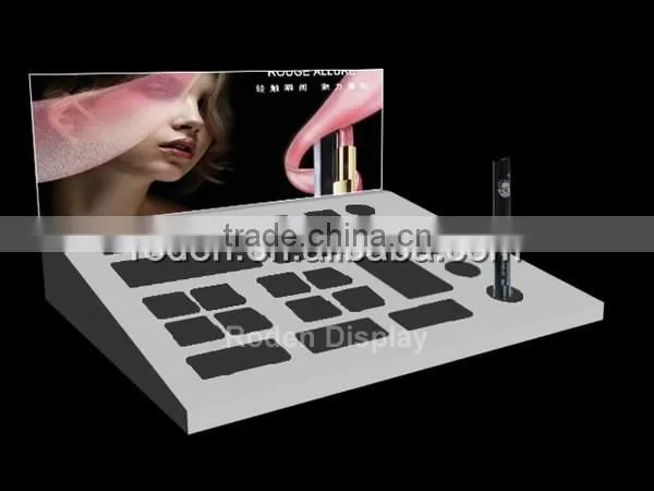 Clear Acrylic Beauty Case Cosmetic Showcase Cosmetic Floor Standing Display