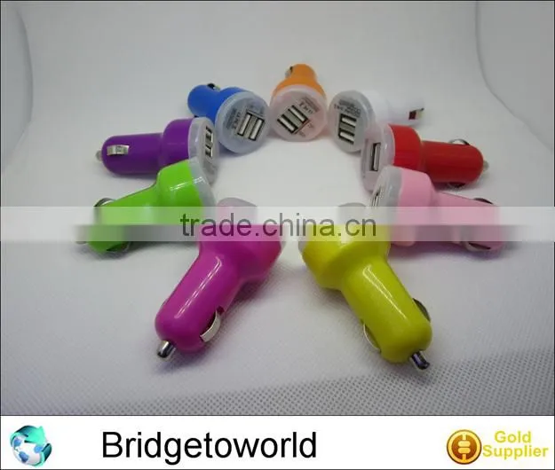 2 in 1 car charger for mobile phone dual usb car charger 2usb car charger