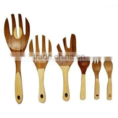 Bamboo wooden measuring spoon set
