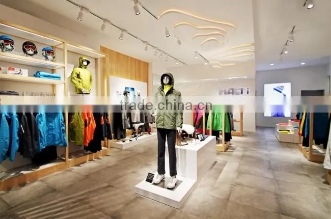 New design fashion garment retail wall hung display cabinets